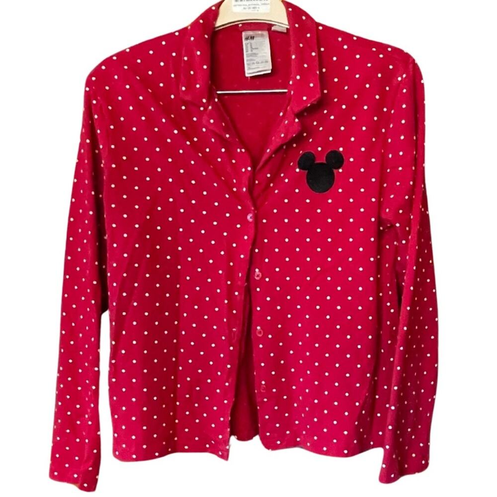 H&M Disney rare long sleeve button up top. Size M
